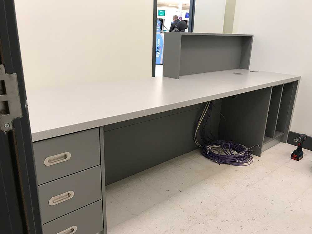 Specialist Joinery Reception Desk Belfast City Airport